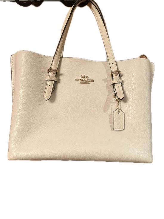Coach Handbags - Coach Cream Mini Leather Tote Bag - Classic Shoulder Satchel
